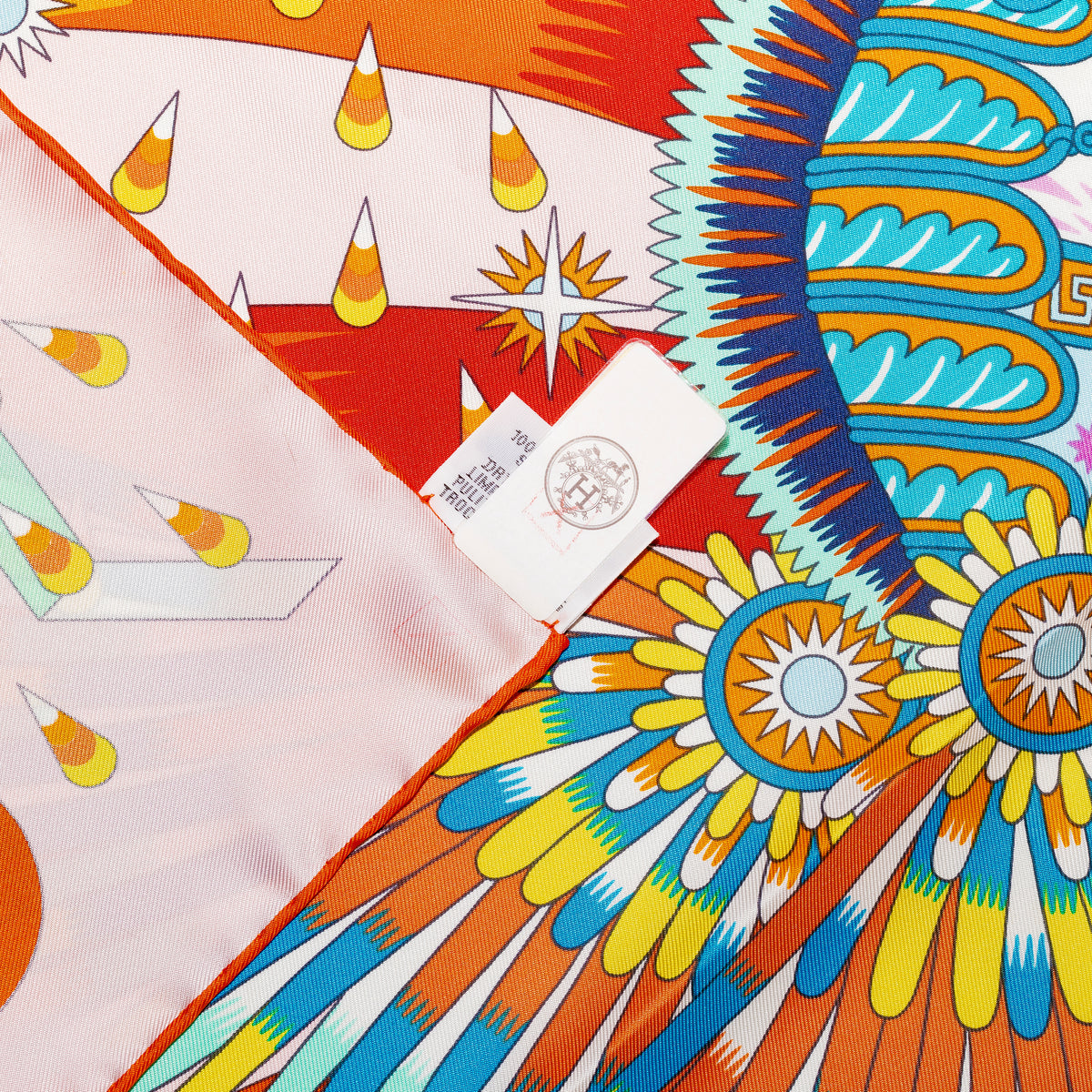 Hermes Silk Scarf 90 La Source de Pegase - Rose Pale Orange - NWSTS - 2609291929