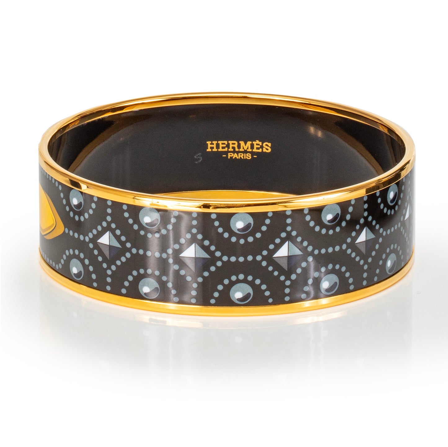 Hermes Bracelet Colliers de Chiens - EGP - 65-20mm Black Grey Yellow - NWOTS - 2311191805