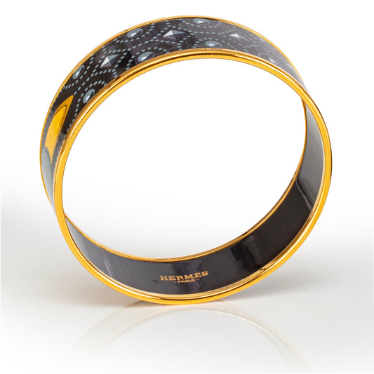 Hermes Bracelet Colliers de Chiens - EGP - 65-20mm Black Grey Yellow - NWOTS - 2311191805