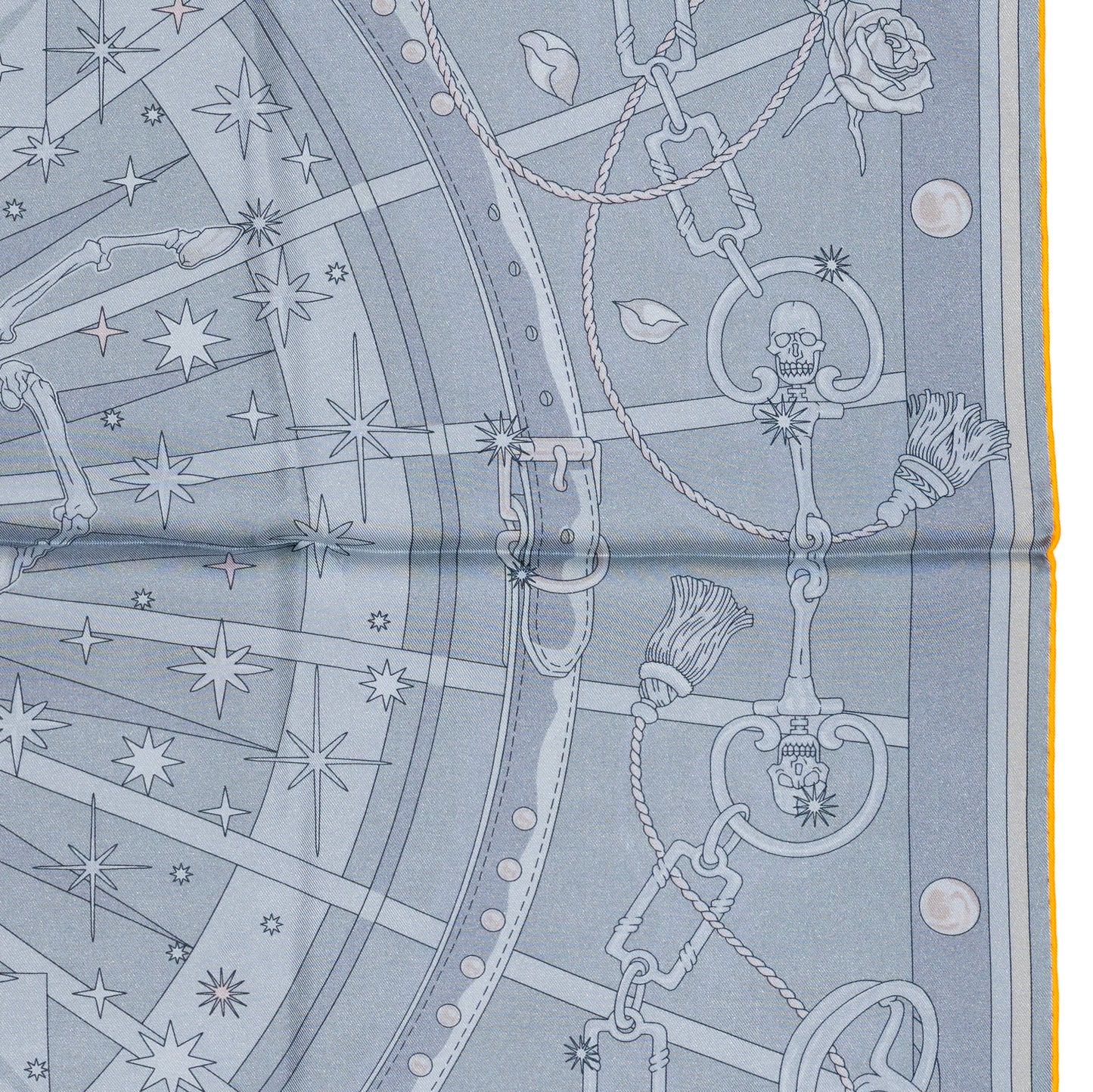 Hermes Scarf 90 C’est la Fête – Kaki – Anthracite – Gris – Double Face – NWSTS - 2508161537