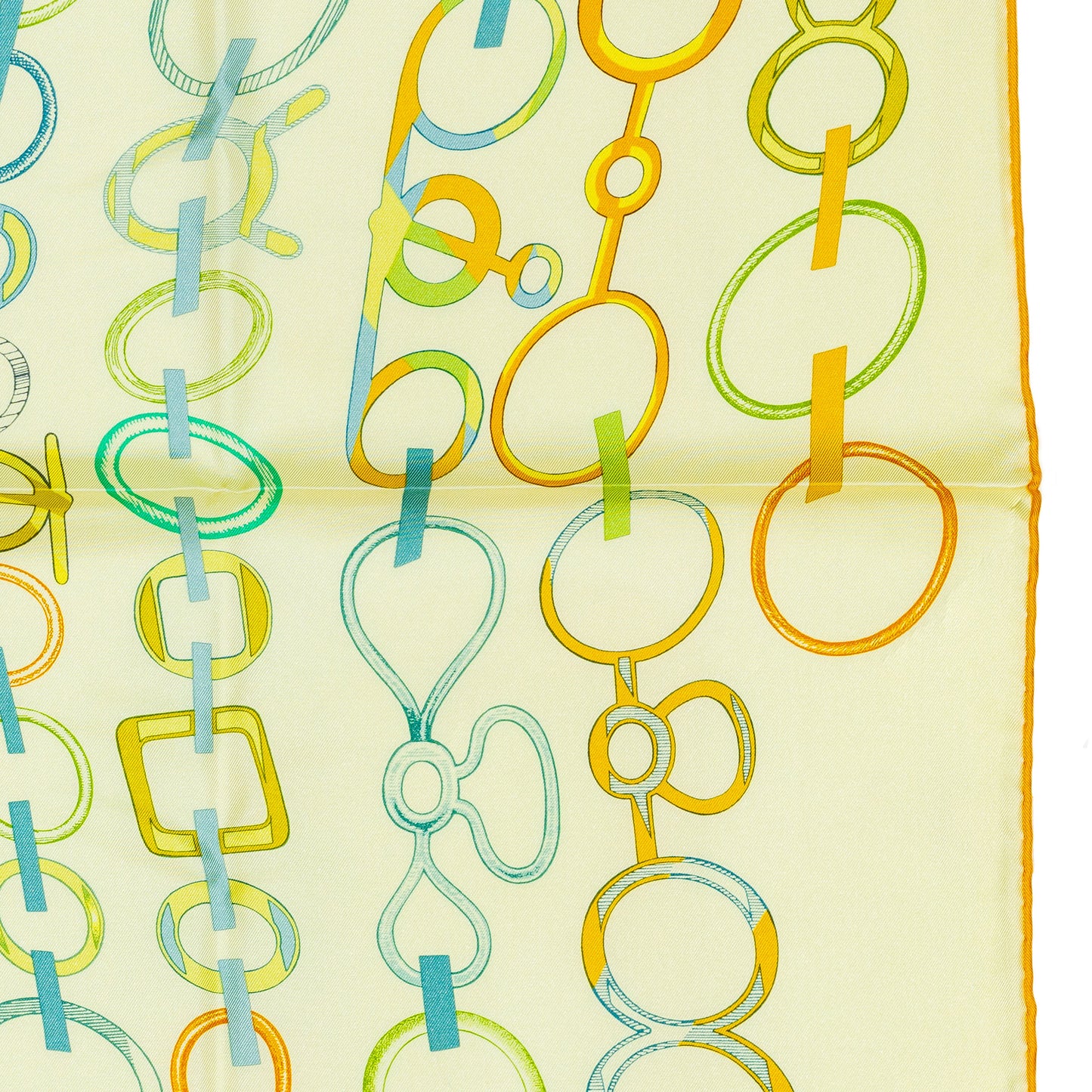 Hermes Scarf Do Re Boucles - Jaune Soufre Pale - New Store Tag