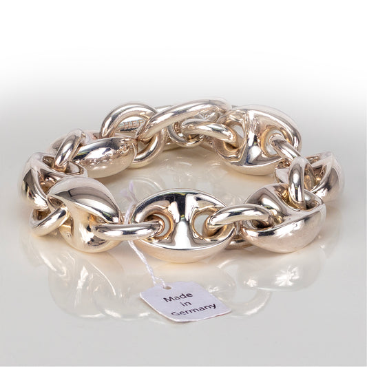 Hermès Bracelet Neptune Solid Silver 924 - 226.2Gr New