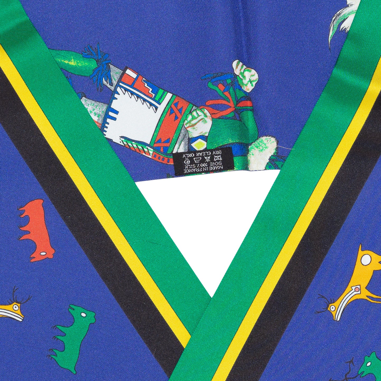 Hermes Kachinas Maxi Twilly - Cobalt Bleu Green - NWCT - 2406011627