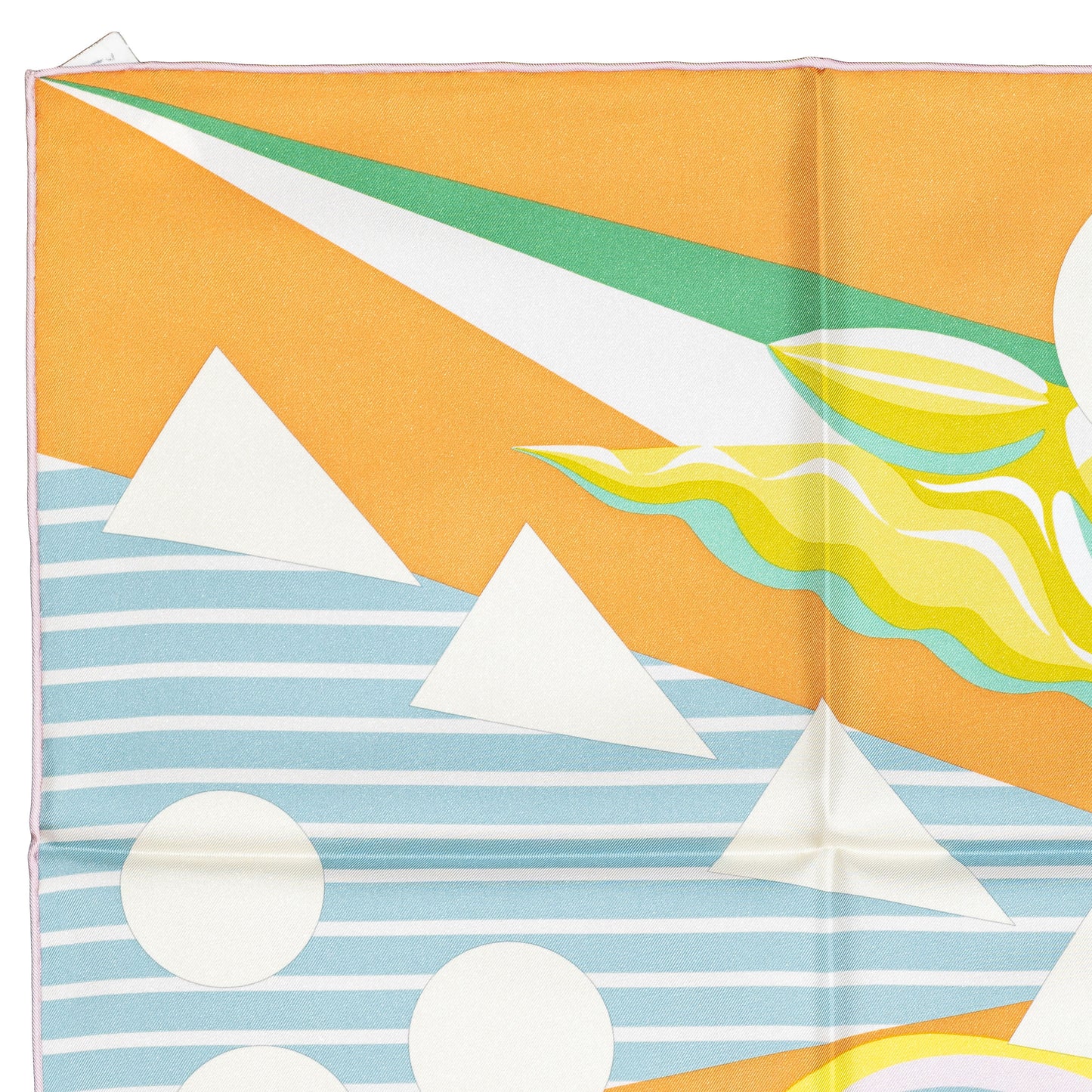 Hermes Scarf 90 Le Rêve de Julia - Abricot Vert Jaune - NWST - 2508161708