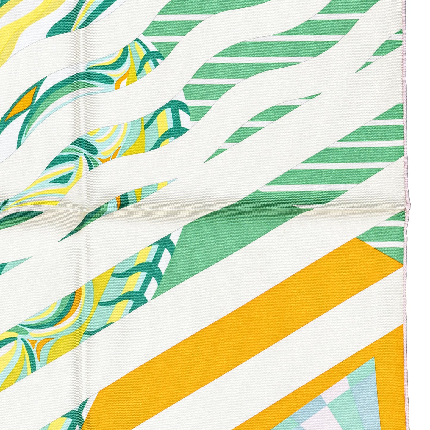 Hermes Scarf 90 Le Rêve de Julia - Abricot Vert Jaune - NWST - 2508161708