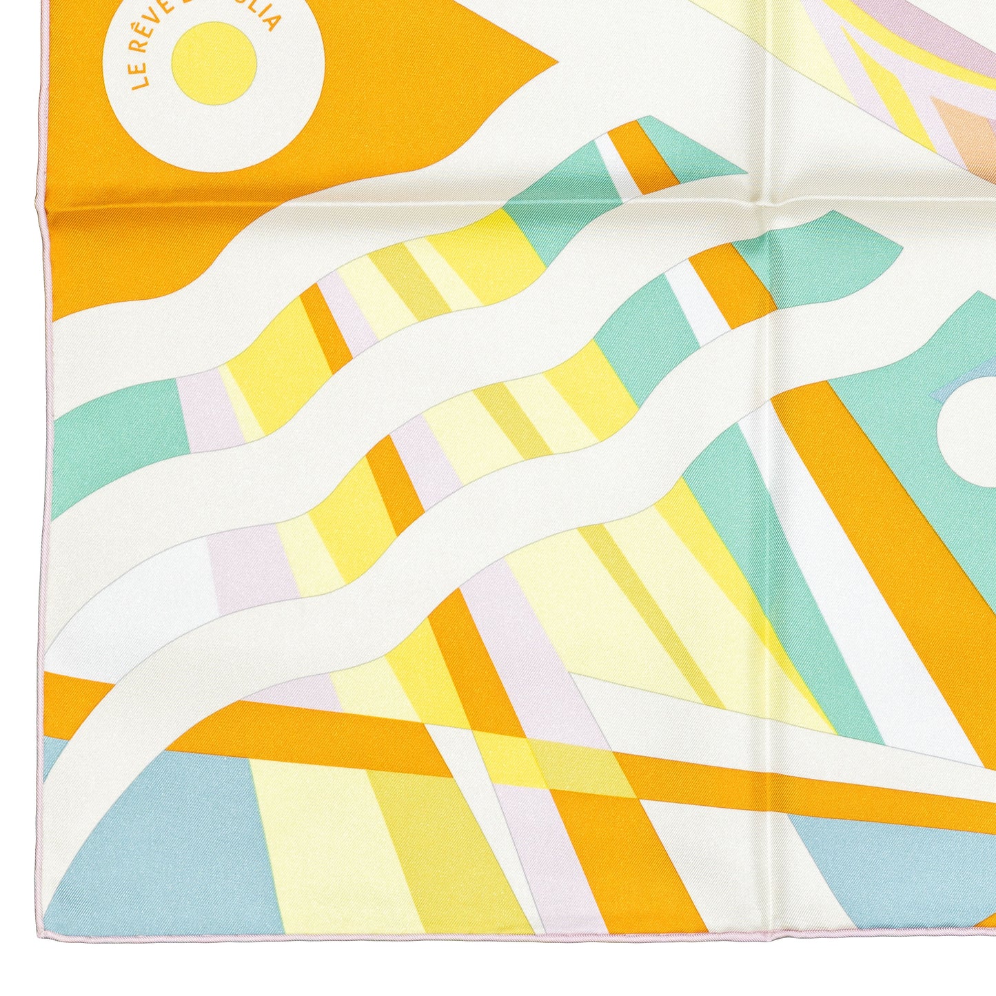 Hermes Scarf 90 Le Rêve de Julia - Abricot Vert Jaune - NWST - 2508161708