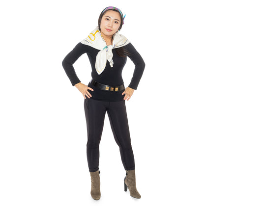 Hermes Silk Scarf Nous Sommes Inseparable - Blanc Gold Violet - New With Tag