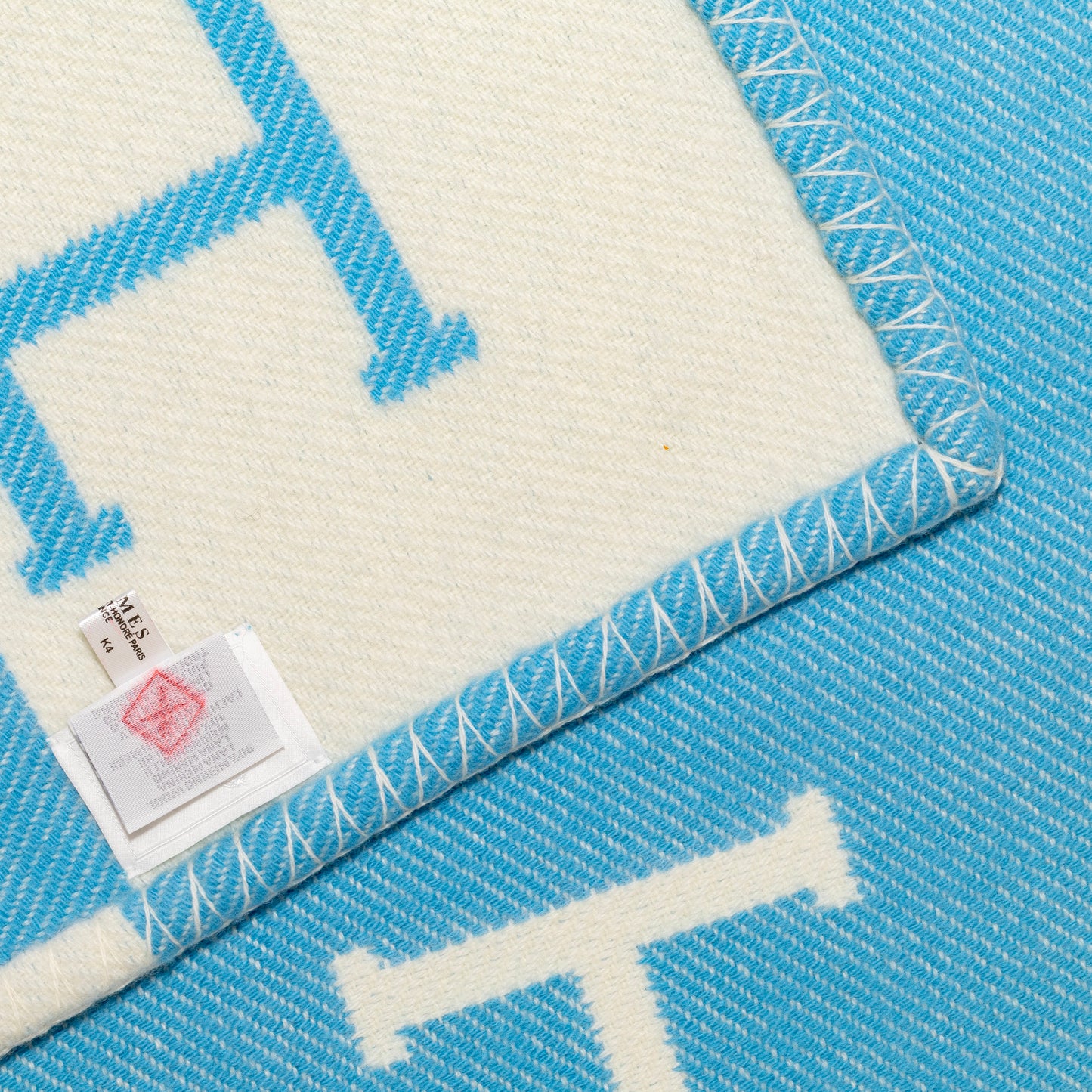 Hermes Plaid Avalon Baby Blanket – 135x95cm - Genévrier Blanc – New – 2510281928