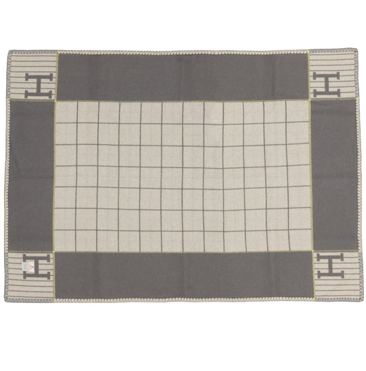 Hermes Plaid Avalon Cabriole Baby Blanket – 135x95cm - Gris Perle – New - 2606131752