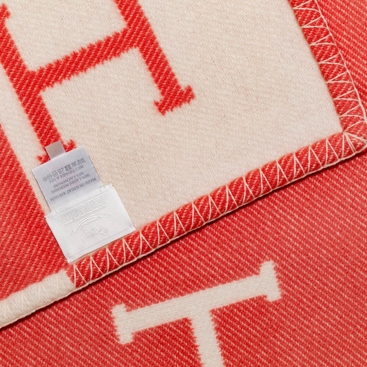 Hermes Plaid Avalon Baby Blanket – 135x95cm - Rose Airelles – NWCTS - 2604231648