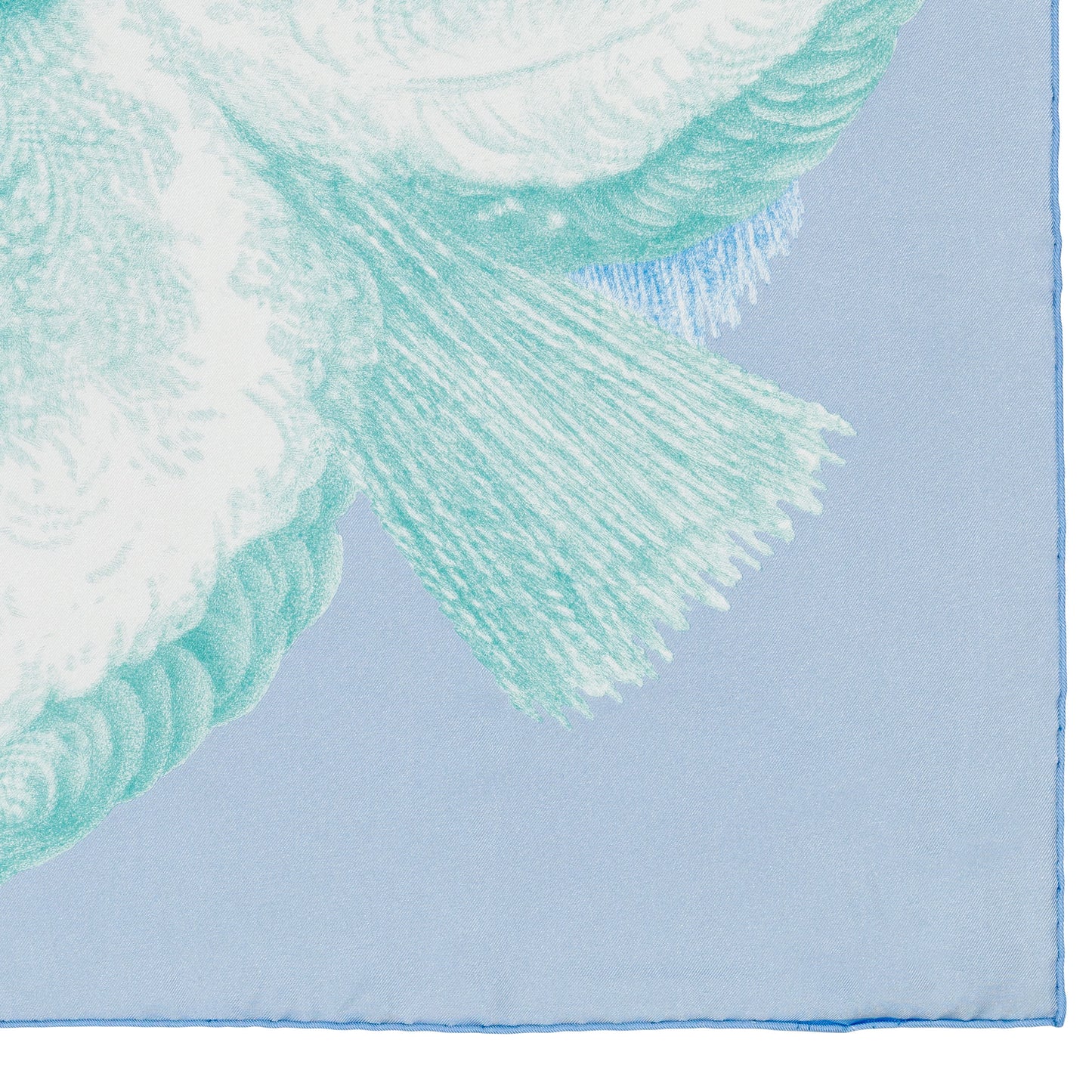 Hermes Scarf 90 Plumets et Panaches - Bleu Glacier Vert New Store Tag