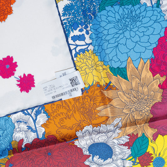 Hermes Silk Scarf Robe Legere - Creme Bleue New With Tag!