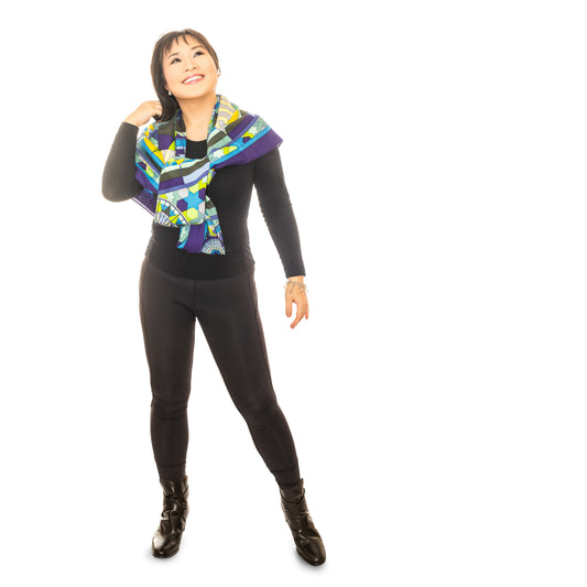 Hermes Rose de Compas - CS140 - Indigo Vert Jaune - NEW