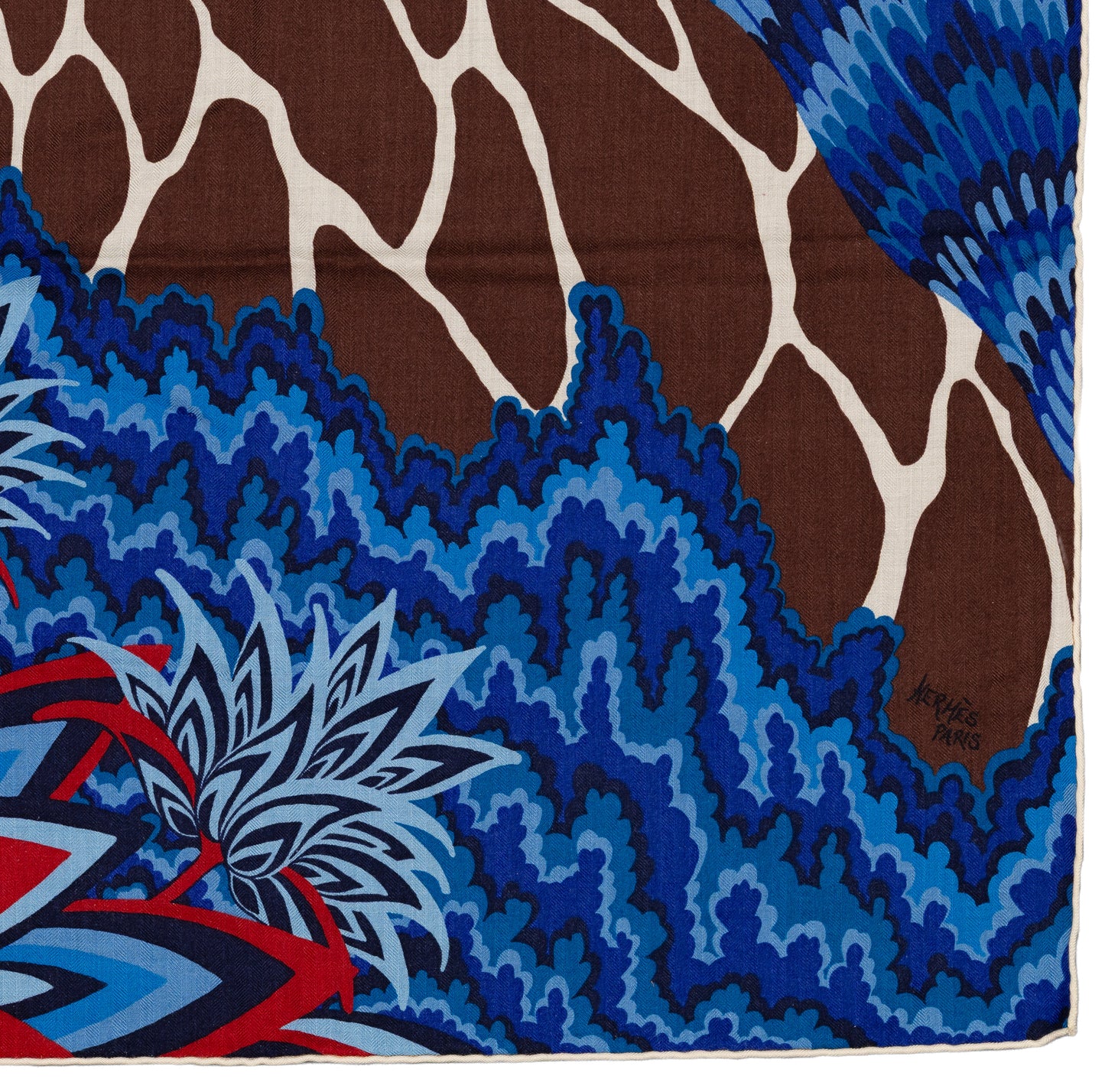Hermès Shawl The Three Graces - CS140 - Rouge Bleu Marron - NWST - 2604131912