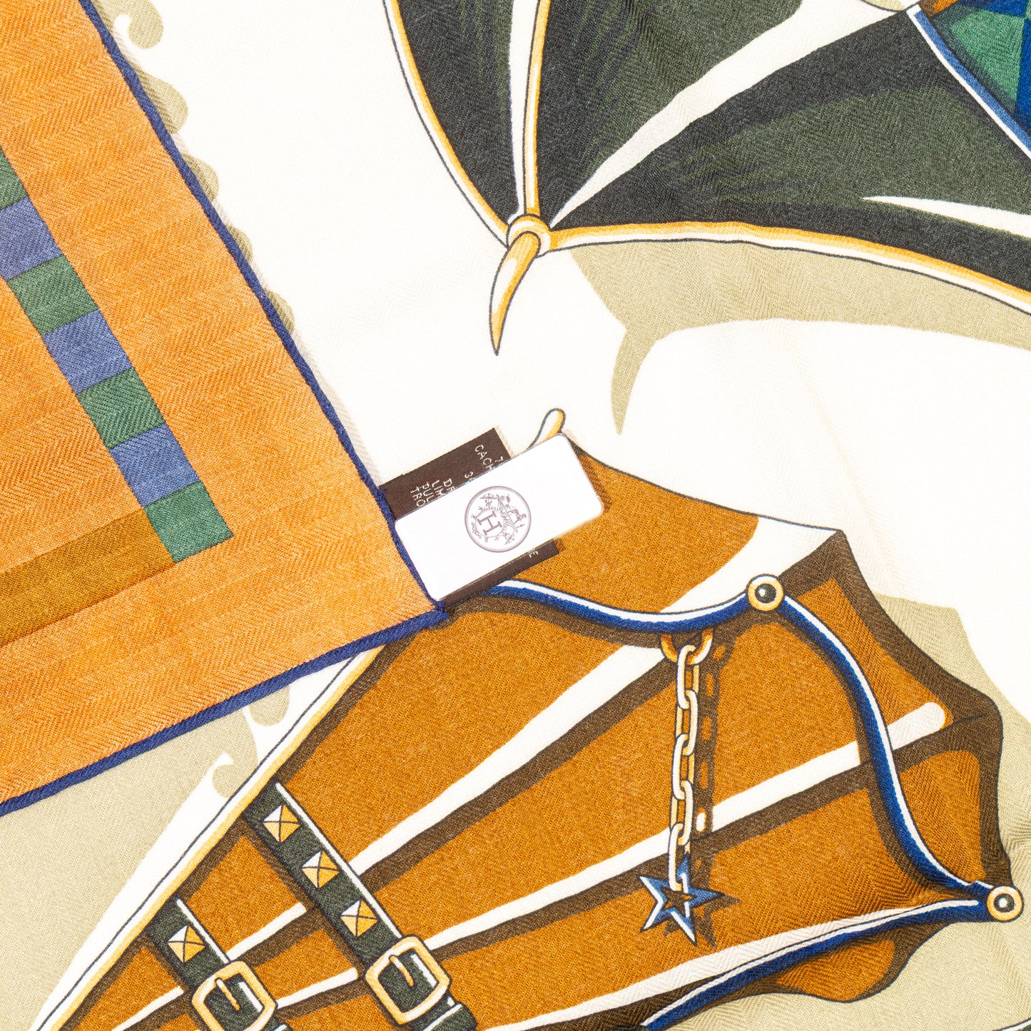 Hermès Shawl Voitures en Equilibre - CS140 - Terracotta Mangue - NWST - 2511041840
