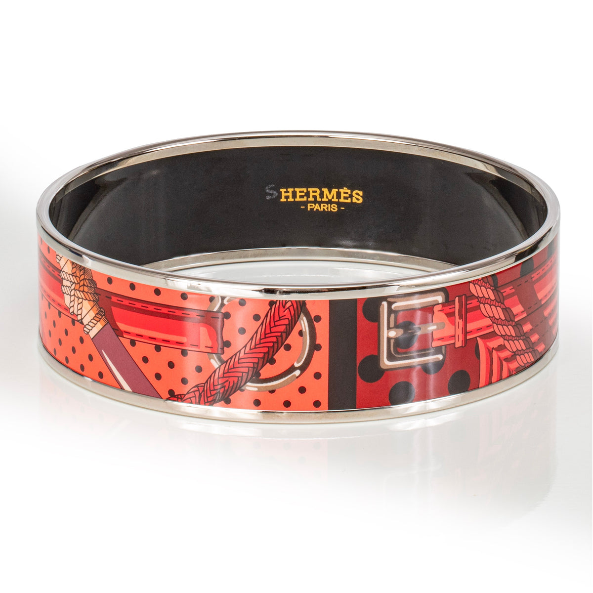 BRACELET - Clic Clac a Pois - ESP - Kaki Rouge Acajou - 70-16mm NWOTS - 2311191829