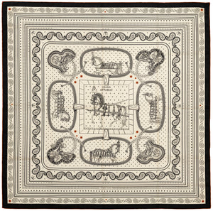 Hermes Grand Apparat Bandana CS140 - Blue Petrol Naturel Noir - NWCT - 2609291903