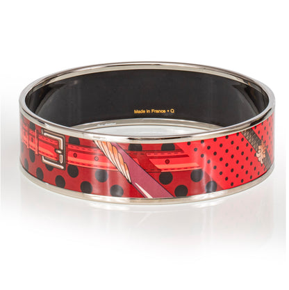 BRACELET - Clic Clac a Pois - ESP - Kaki Rouge Acajou - 70-16mm NWOTS - 2311191829