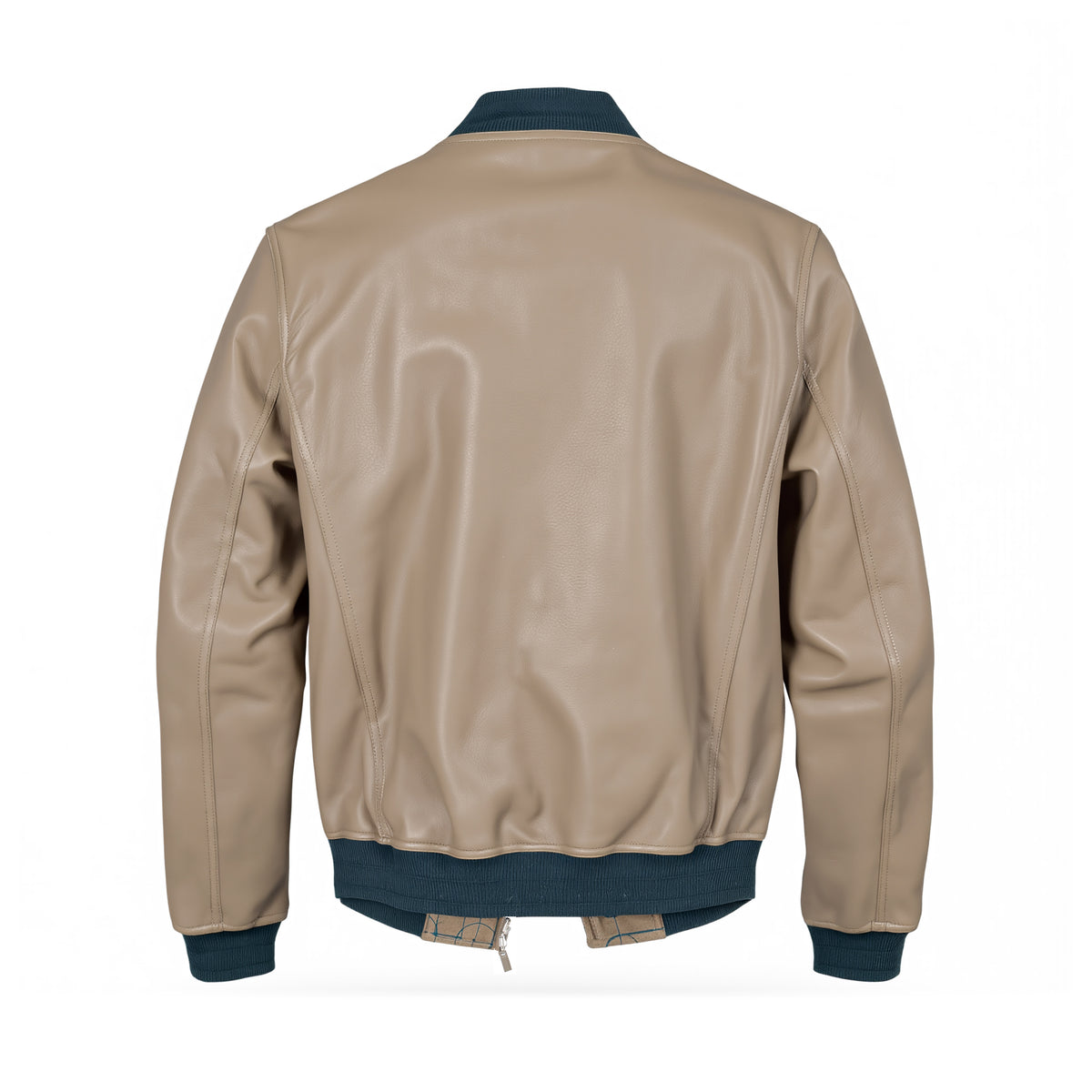 Reversible Leather Bomber Hermes Jacket - Échec au Roi - Beige Blue - NWOT - 2609071721