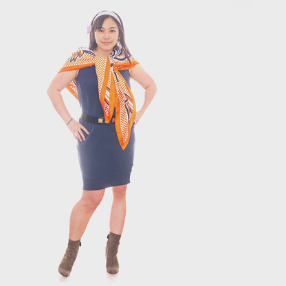 Pegase Pop Silk Summer Twill 140cm - Orange Rose Bleu Claire - MWOCTS - 2606131628