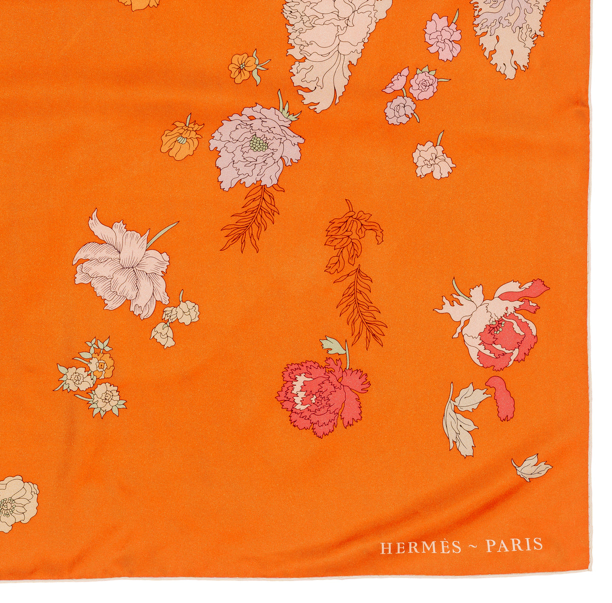 Hermès Robe Légère Summer Twill Silk 140 - Vermillon Corail Vert de Gris - NWSTS - 2609301940