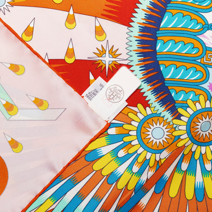 Hermes Silk Scarf 90 La Source de Pegase - Rose Pale Orange - NWSTS - 2609291929