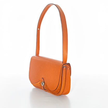 Hermès Colorado Bag PM 25 Orange Toile Chevrons Canvas Vache Liegee Palladium Hardware - MWOCTS - 2601271955