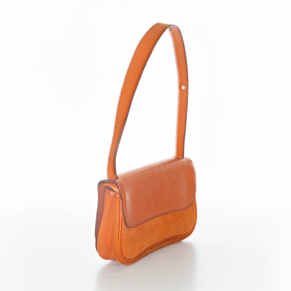 Hermès Colorado Bag PM 25 Orange Toile Chevrons Canvas Vache Liegee Palladium Hardware - MWOCTS - 2601271955