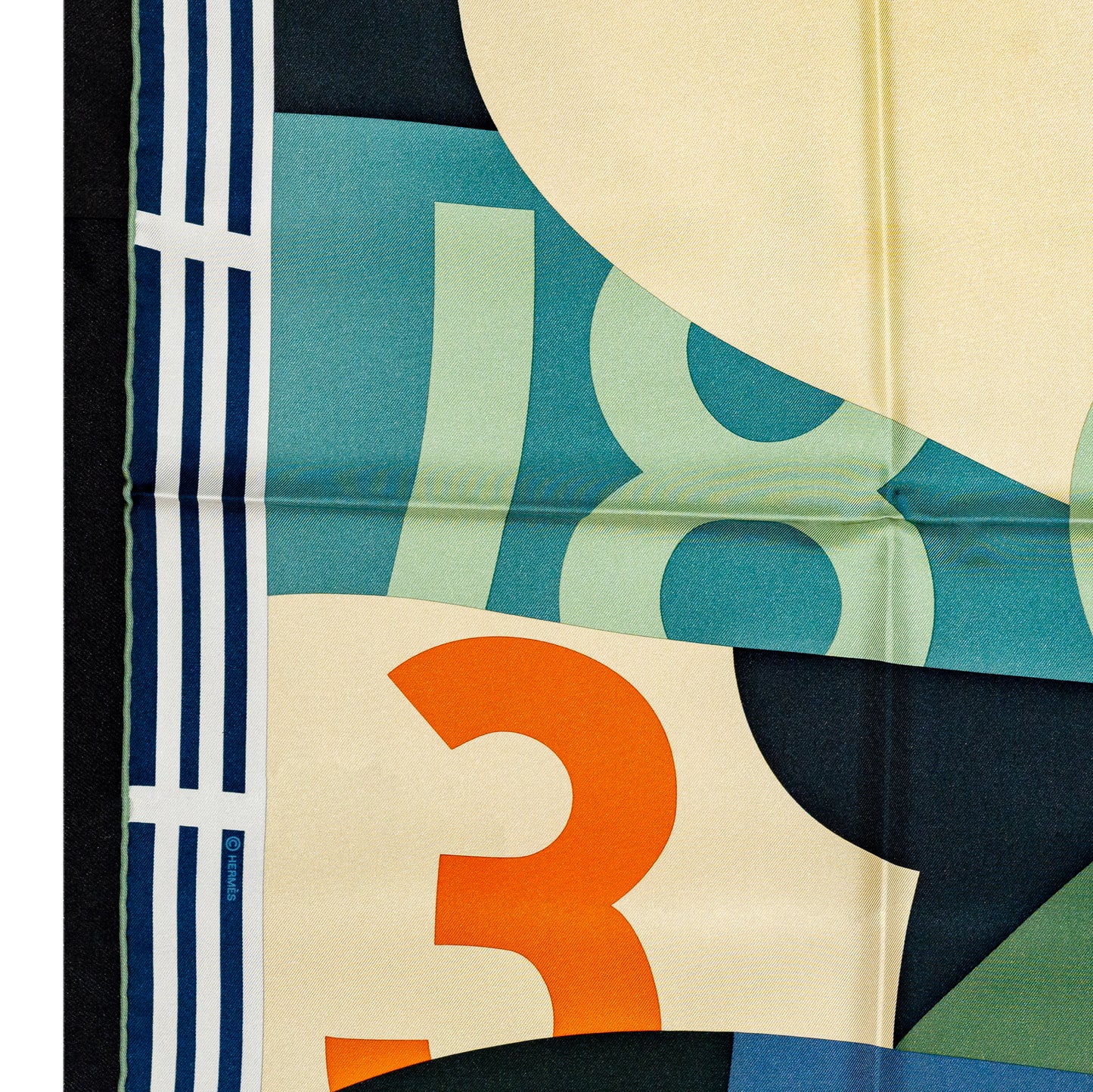 Hermes Scarf - 8-3-7 - Vert Anthracite Kaki - NWSTS - 2601291204
