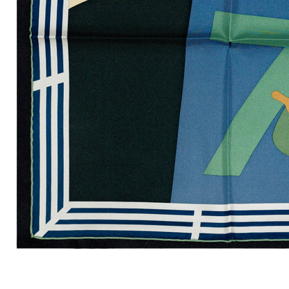 Hermes Scarf - 8-3-7 - Vert Anthracite Kaki - NWSTS - 2601291204