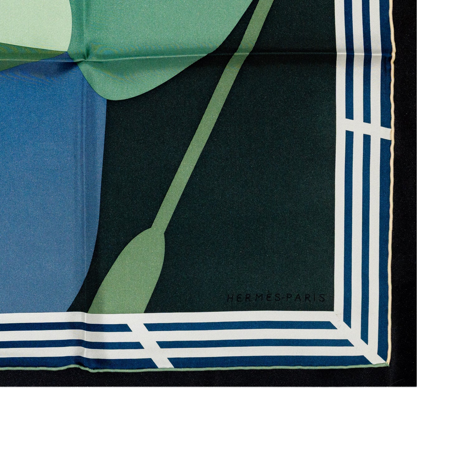 Hermes Scarf - 8-3-7 - Vert Anthracite Kaki - NWSTS - 2601291204