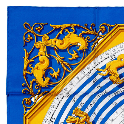 Hermes Silk Scarf Astrologie Forever – Bleu Cobalt Vieil Or Blanc – NWST – 2507101645