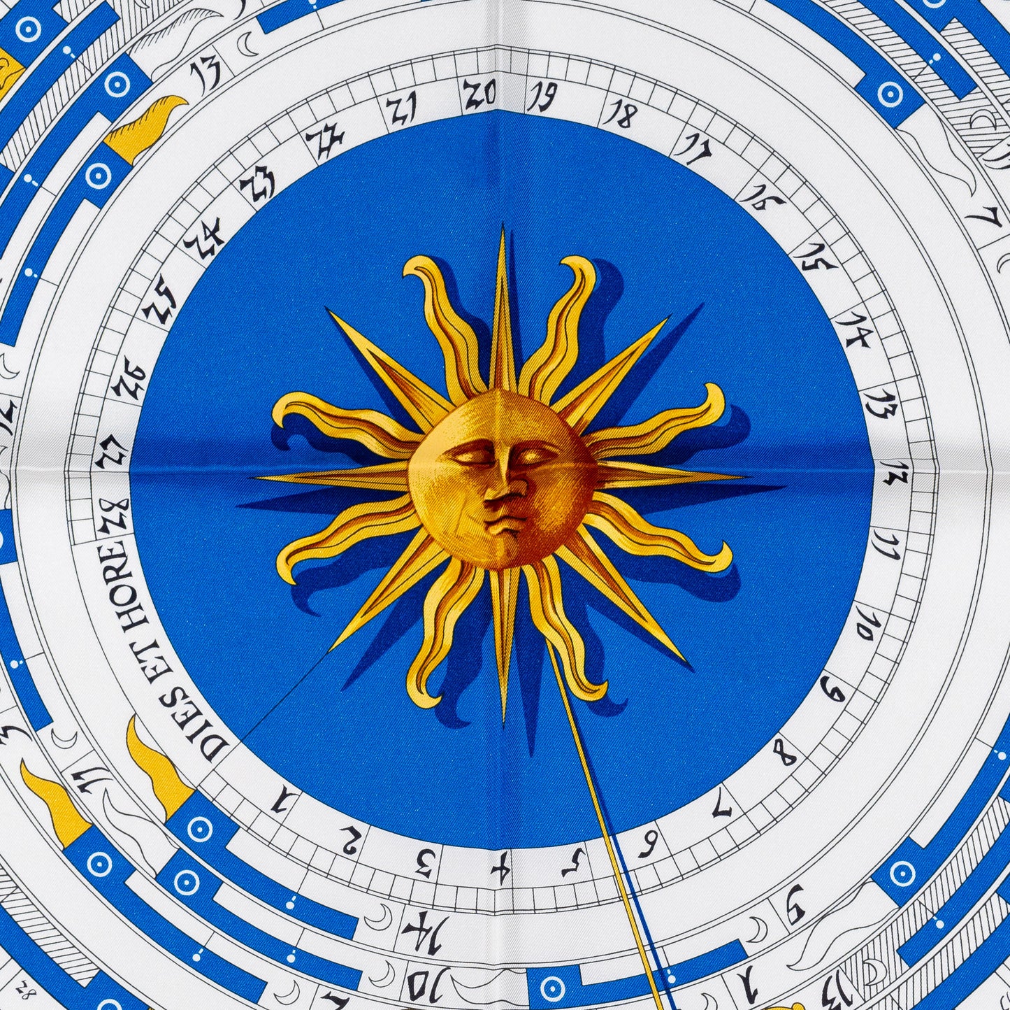 Hermes Silk Scarf Astrologie Forever – Bleu Cobalt Vieil Or Blanc – NWST – 2507101645