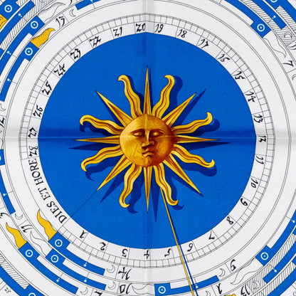 Hermes Silk Scarf Astrologie Forever – Bleu Cobalt Vieil Or Blanc – NWST – 2507101645