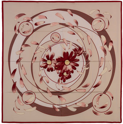 Hermes Scarf 90 Au Gre Du Vent - Bordeaux Beige - MCWCT - 1912101426