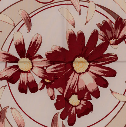 Hermes Silk Scarf Au Gré du Vent – Bordeaux Beige - Mint - Collector