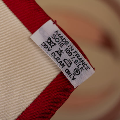 Hermes Silk Scarf Au Gré du Vent – Bordeaux Beige - Mint - Collector