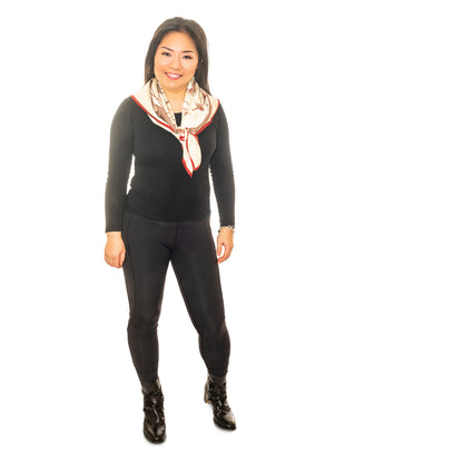 Hermes Silk Scarf Au Gré du Vent – Bordeaux Beige - Mint - Collector