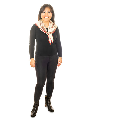 Hermes Silk Scarf Au Gré du Vent – Bordeaux Beige - Mint - Collector