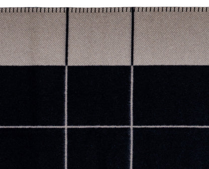 Hermès Throw Plaid Blanket Avalon III Throw Blanket Plaid - Noir Écru Gris - NWCT - 2504181300