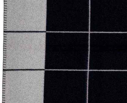 Hermès Throw Plaid Blanket Avalon III Throw Blanket Plaid - Noir Écru Gris - NWCT - 2504181300