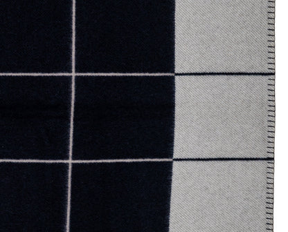 Hermès Throw Plaid Blanket Avalon III Throw Blanket Plaid - Noir Écru Gris - NWCT - 2504181300
