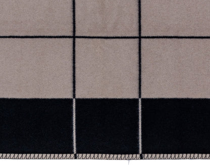 Hermès Throw Plaid Blanket Avalon III Throw Blanket Plaid - Noir Écru Gris - NWCT - 2504181300