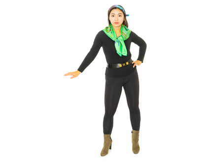 Hermes Silk Scarf A vos Crayons - Green - Mint Care Tag