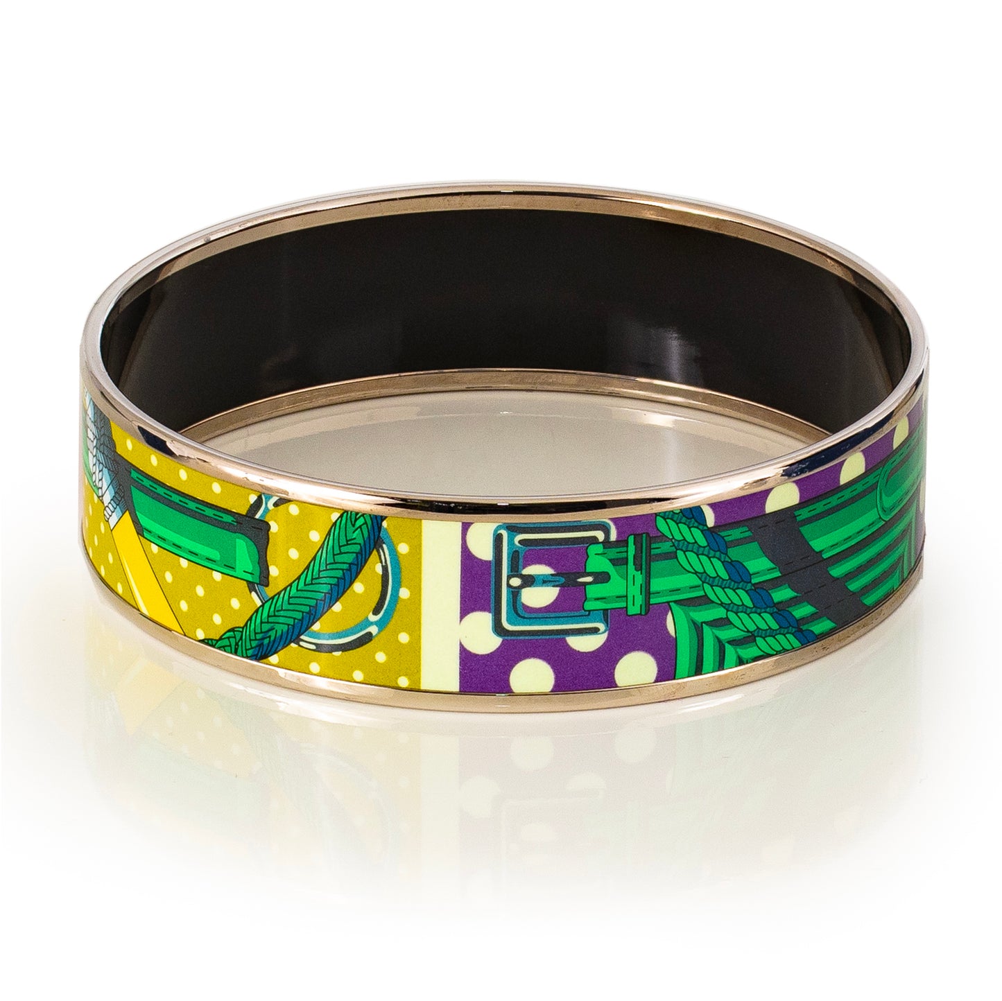 BRACELET - Clic Clac a Pois - ESP - Purple Red Green - 70-18mm NWOTS - 2401072006