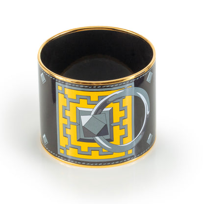 Hermes BRACELET - Colliers De Chiens - EGP - Yellow Grey - 70-58mm NWOTS - 2312101926