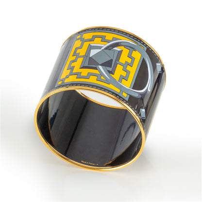 Hermes BRACELET - Colliers De Chiens - EGP - Yellow Grey - 70-58mm NWOTS - 2312101926