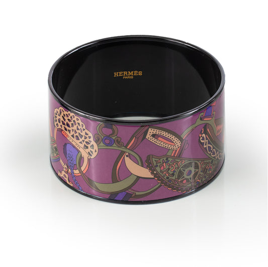 Hermes BRACELET - Concours D Etriers - PVD - Purple Wine - 70-38mm NWOTS - 2312092150