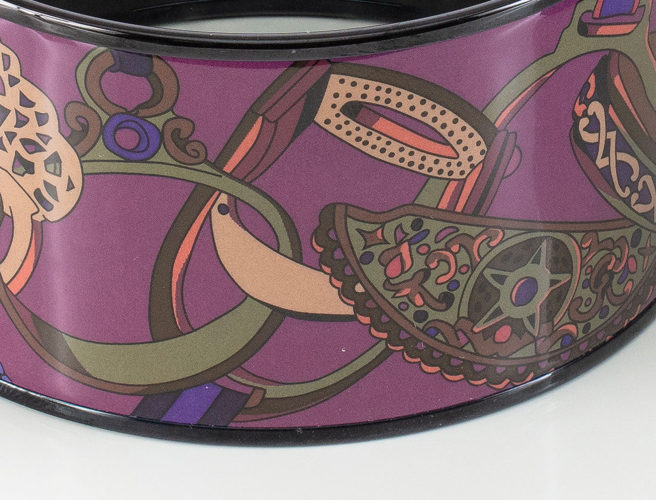 Hermes BRACELET - Concours D Etriers - PVD - Purple Wine - 70-38mm NWOTS - 2312092150