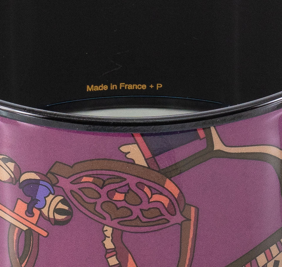 Hermes BRACELET - Concours D Etriers - PVD - Purple Wine - 70-38mm NWOTS - 2312092150